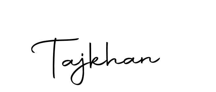 Design your own signature with our free online signature maker. With this signature software, you can create a handwritten (Autography-DOLnW) signature for name Tajkhan. Tajkhan signature style 10 images and pictures png