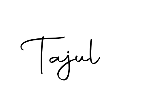 You should practise on your own different ways (Autography-DOLnW) to write your name (Tajul) in signature. don't let someone else do it for you. Tajul signature style 10 images and pictures png