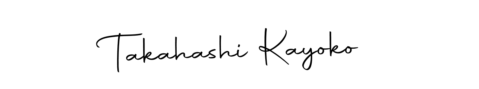 Create a beautiful signature design for name Takahashi Kayoko. With this signature (Autography-DOLnW) fonts, you can make a handwritten signature for free. Takahashi Kayoko signature style 10 images and pictures png