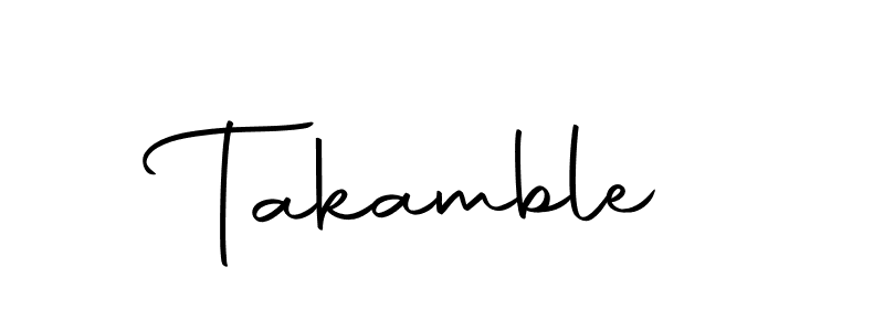 Design your own signature with our free online signature maker. With this signature software, you can create a handwritten (Autography-DOLnW) signature for name Takamble. Takamble signature style 10 images and pictures png
