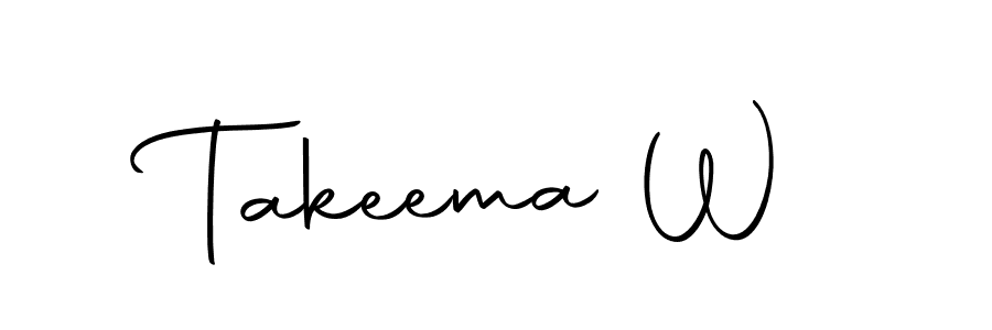The best way (Autography-DOLnW) to make a short signature is to pick only two or three words in your name. The name Takeema W include a total of six letters. For converting this name. Takeema W signature style 10 images and pictures png