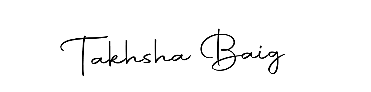 Design your own signature with our free online signature maker. With this signature software, you can create a handwritten (Autography-DOLnW) signature for name Takhsha Baig. Takhsha Baig signature style 10 images and pictures png