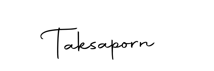 Use a signature maker to create a handwritten signature online. With this signature software, you can design (Autography-DOLnW) your own signature for name Taksaporn. Taksaporn signature style 10 images and pictures png