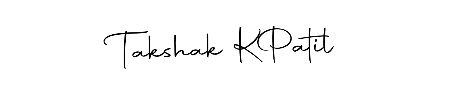 Use a signature maker to create a handwritten signature online. With this signature software, you can design (Autography-DOLnW) your own signature for name Takshak K  Patil. Takshak K  Patil signature style 10 images and pictures png