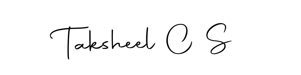 if you are searching for the best signature style for your name Taksheel C S. so please give up your signature search. here we have designed multiple signature styles  using Autography-DOLnW. Taksheel C S signature style 10 images and pictures png