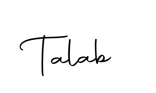 You should practise on your own different ways (Autography-DOLnW) to write your name (Talab) in signature. don't let someone else do it for you. Talab signature style 10 images and pictures png