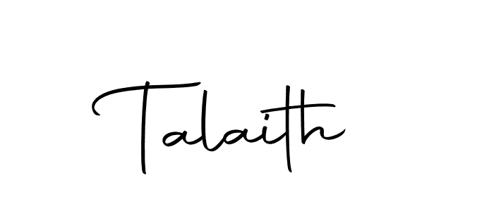 Design your own signature with our free online signature maker. With this signature software, you can create a handwritten (Autography-DOLnW) signature for name Talaith. Talaith signature style 10 images and pictures png