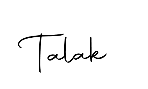 How to make Talak signature? Autography-DOLnW is a professional autograph style. Create handwritten signature for Talak name. Talak signature style 10 images and pictures png