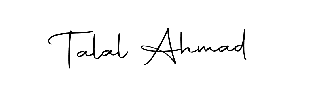 The best way (Autography-DOLnW) to make a short signature is to pick only two or three words in your name. The name Talal Ahmad include a total of six letters. For converting this name. Talal Ahmad signature style 10 images and pictures png