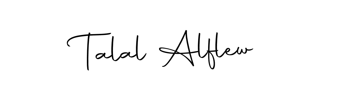 Make a short Talal Alflew signature style. Manage your documents anywhere anytime using Autography-DOLnW. Create and add eSignatures, submit forms, share and send files easily. Talal Alflew signature style 10 images and pictures png