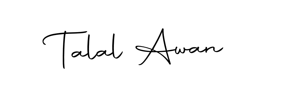 Design your own signature with our free online signature maker. With this signature software, you can create a handwritten (Autography-DOLnW) signature for name Talal Awan. Talal Awan signature style 10 images and pictures png