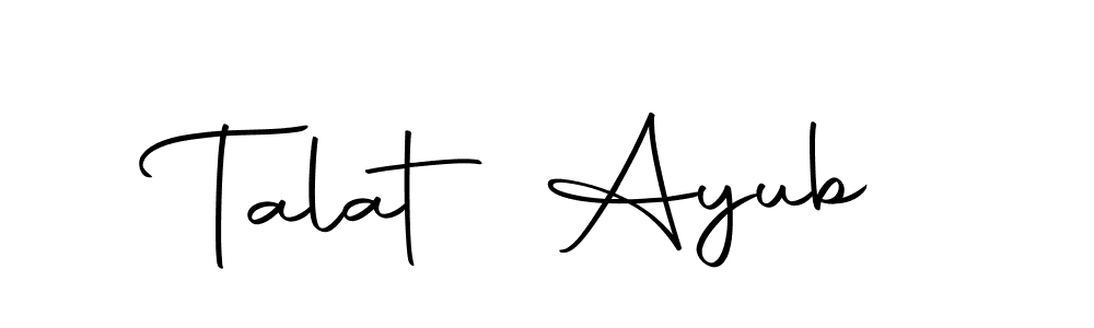 Create a beautiful signature design for name Talat Ayub. With this signature (Autography-DOLnW) fonts, you can make a handwritten signature for free. Talat Ayub signature style 10 images and pictures png