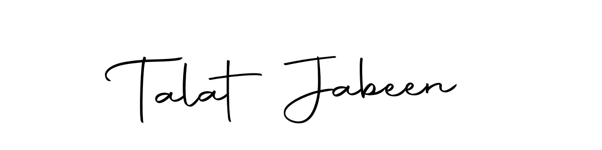 Make a beautiful signature design for name Talat Jabeen. Use this online signature maker to create a handwritten signature for free. Talat Jabeen signature style 10 images and pictures png