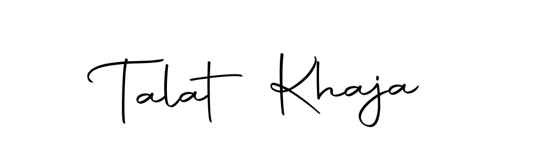 Use a signature maker to create a handwritten signature online. With this signature software, you can design (Autography-DOLnW) your own signature for name Talat Khaja. Talat Khaja signature style 10 images and pictures png