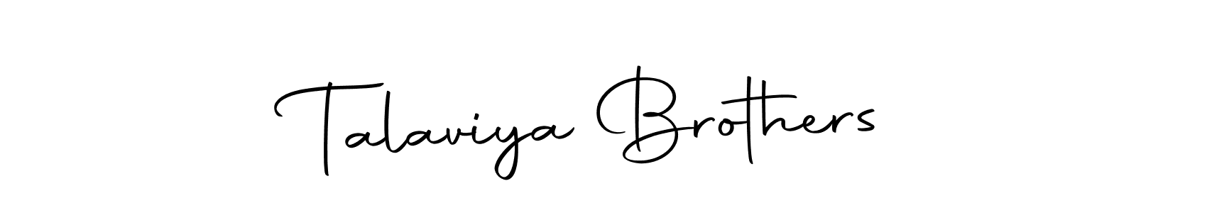 How to make Talaviya Brothers name signature. Use Autography-DOLnW style for creating short signs online. This is the latest handwritten sign. Talaviya Brothers signature style 10 images and pictures png