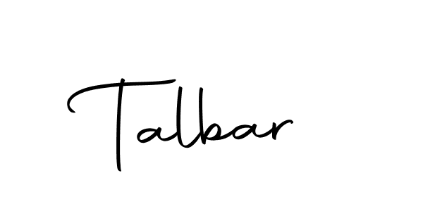 Create a beautiful signature design for name Talbar. With this signature (Autography-DOLnW) fonts, you can make a handwritten signature for free. Talbar signature style 10 images and pictures png