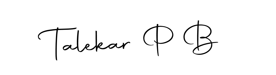 The best way (Autography-DOLnW) to make a short signature is to pick only two or three words in your name. The name Talekar P B include a total of six letters. For converting this name. Talekar P B signature style 10 images and pictures png