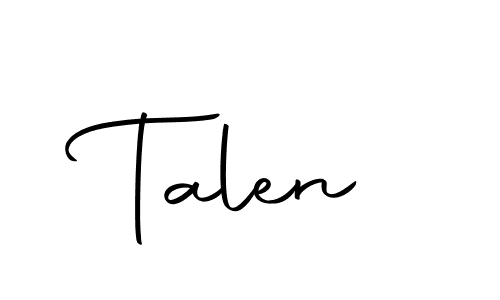 How to make Talen name signature. Use Autography-DOLnW style for creating short signs online. This is the latest handwritten sign. Talen signature style 10 images and pictures png