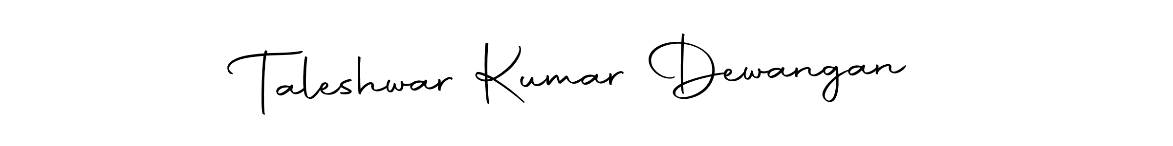 How to make Taleshwar Kumar Dewangan name signature. Use Autography-DOLnW style for creating short signs online. This is the latest handwritten sign. Taleshwar Kumar Dewangan signature style 10 images and pictures png