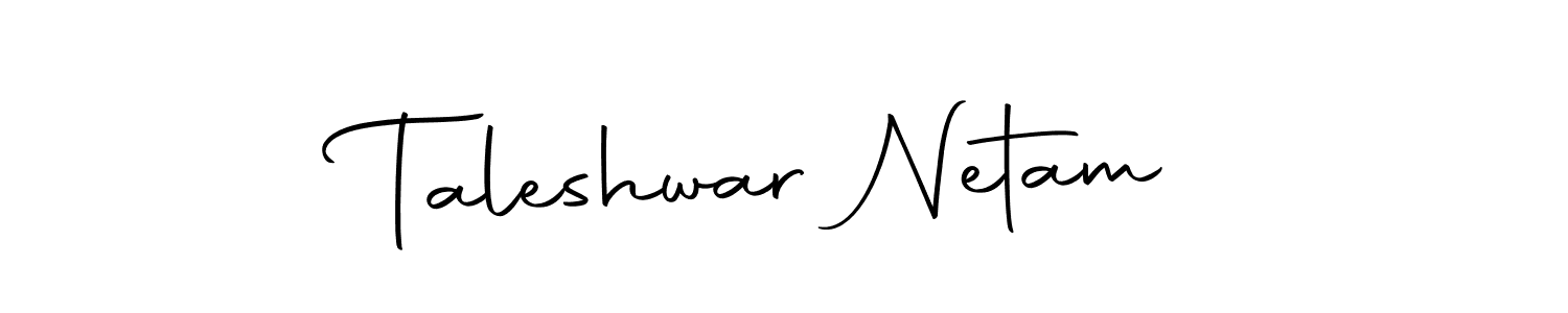The best way (Autography-DOLnW) to make a short signature is to pick only two or three words in your name. The name Taleshwar Netam include a total of six letters. For converting this name. Taleshwar Netam signature style 10 images and pictures png