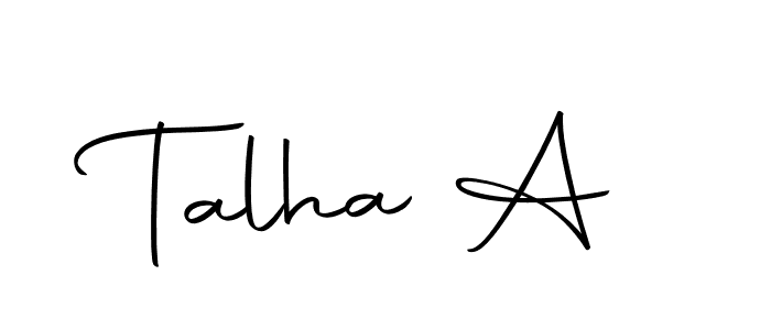 You should practise on your own different ways (Autography-DOLnW) to write your name (Talha A) in signature. don't let someone else do it for you. Talha A signature style 10 images and pictures png