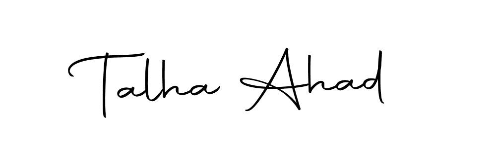 Design your own signature with our free online signature maker. With this signature software, you can create a handwritten (Autography-DOLnW) signature for name Talha Ahad. Talha Ahad signature style 10 images and pictures png