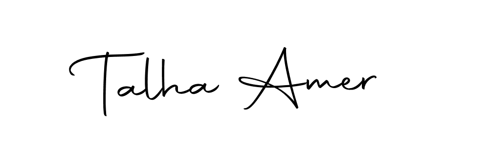 You should practise on your own different ways (Autography-DOLnW) to write your name (Talha Amer) in signature. don't let someone else do it for you. Talha Amer signature style 10 images and pictures png