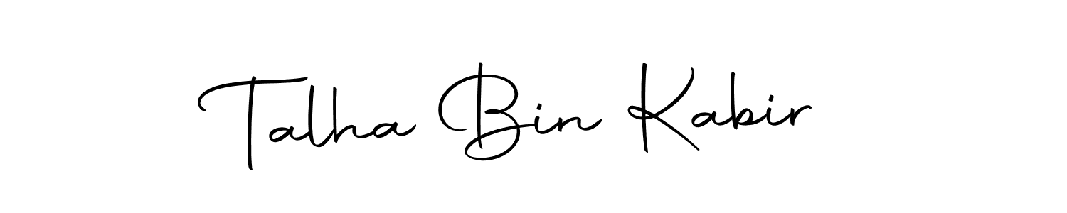 You can use this online signature creator to create a handwritten signature for the name Talha Bin Kabir. This is the best online autograph maker. Talha Bin Kabir signature style 10 images and pictures png