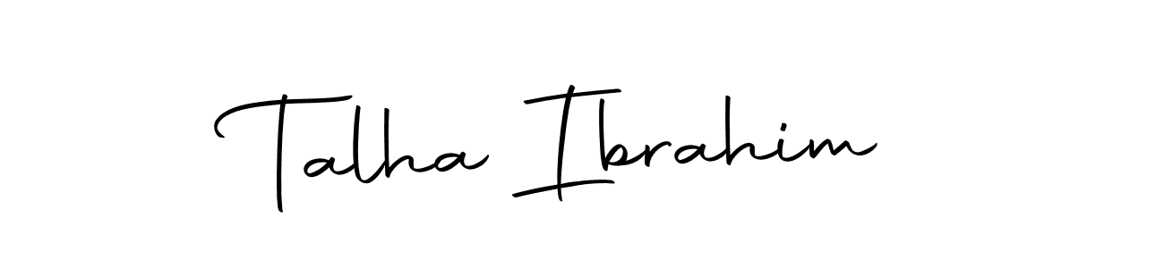 How to make Talha Ibrahim name signature. Use Autography-DOLnW style for creating short signs online. This is the latest handwritten sign. Talha Ibrahim signature style 10 images and pictures png