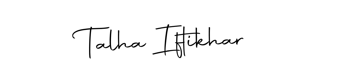 Create a beautiful signature design for name Talha Iftikhar. With this signature (Autography-DOLnW) fonts, you can make a handwritten signature for free. Talha Iftikhar signature style 10 images and pictures png