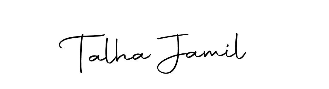 The best way (Autography-DOLnW) to make a short signature is to pick only two or three words in your name. The name Talha Jamil include a total of six letters. For converting this name. Talha Jamil signature style 10 images and pictures png