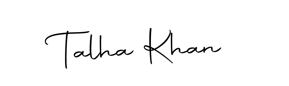 Create a beautiful signature design for name Talha Khan. With this signature (Autography-DOLnW) fonts, you can make a handwritten signature for free. Talha Khan signature style 10 images and pictures png