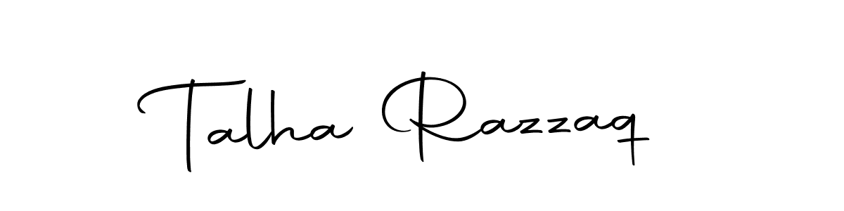 How to make Talha Razzaq name signature. Use Autography-DOLnW style for creating short signs online. This is the latest handwritten sign. Talha Razzaq signature style 10 images and pictures png