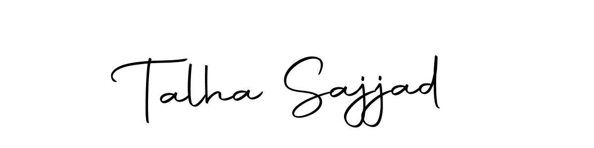 How to make Talha Sajjad name signature. Use Autography-DOLnW style for creating short signs online. This is the latest handwritten sign. Talha Sajjad signature style 10 images and pictures png