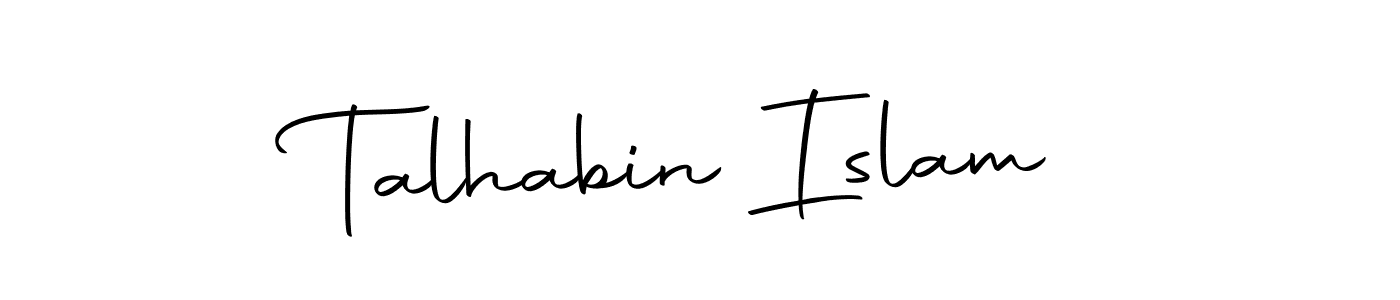 Similarly Autography-DOLnW is the best handwritten signature design. Signature creator online .You can use it as an online autograph creator for name Talhabin Islam. Talhabin Islam signature style 10 images and pictures png