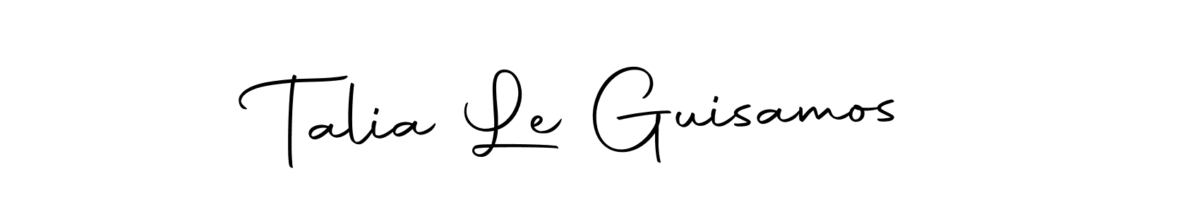 How to make Talia Le Guisamos name signature. Use Autography-DOLnW style for creating short signs online. This is the latest handwritten sign. Talia Le Guisamos signature style 10 images and pictures png