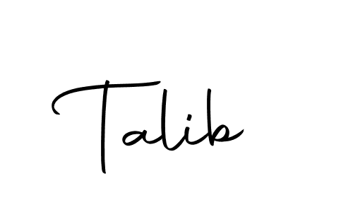 How to make Talib signature? Autography-DOLnW is a professional autograph style. Create handwritten signature for Talib name. Talib signature style 10 images and pictures png