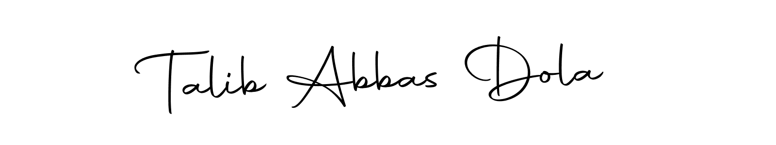 How to make Talib Abbas Dola name signature. Use Autography-DOLnW style for creating short signs online. This is the latest handwritten sign. Talib Abbas Dola signature style 10 images and pictures png