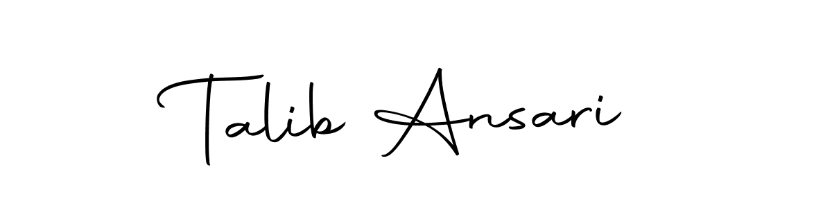 Use a signature maker to create a handwritten signature online. With this signature software, you can design (Autography-DOLnW) your own signature for name Talib Ansari. Talib Ansari signature style 10 images and pictures png