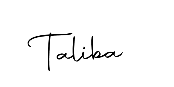 How to make Taliba signature? Autography-DOLnW is a professional autograph style. Create handwritten signature for Taliba name. Taliba signature style 10 images and pictures png