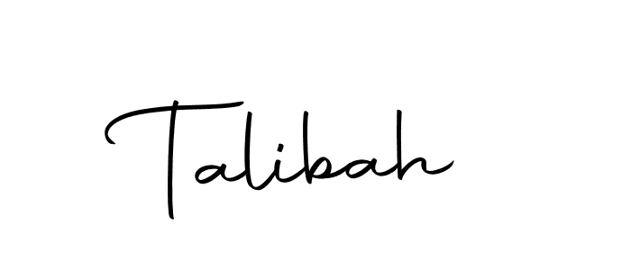 Make a beautiful signature design for name Talibah. With this signature (Autography-DOLnW) style, you can create a handwritten signature for free. Talibah signature style 10 images and pictures png