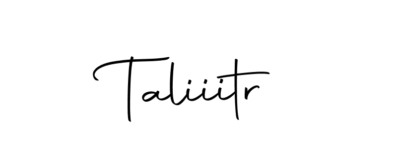 You can use this online signature creator to create a handwritten signature for the name Taliiitr. This is the best online autograph maker. Taliiitr signature style 10 images and pictures png