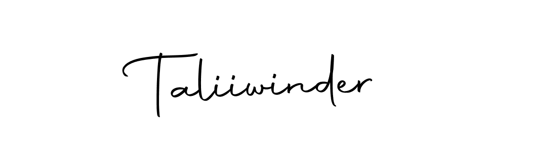 Use a signature maker to create a handwritten signature online. With this signature software, you can design (Autography-DOLnW) your own signature for name Taliiwinder. Taliiwinder signature style 10 images and pictures png