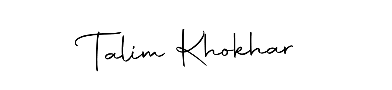 if you are searching for the best signature style for your name Talim Khokhar. so please give up your signature search. here we have designed multiple signature styles  using Autography-DOLnW. Talim Khokhar signature style 10 images and pictures png