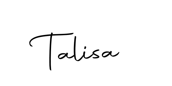 Create a beautiful signature design for name Talisa. With this signature (Autography-DOLnW) fonts, you can make a handwritten signature for free. Talisa signature style 10 images and pictures png