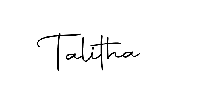Make a beautiful signature design for name Talitha. Use this online signature maker to create a handwritten signature for free. Talitha signature style 10 images and pictures png