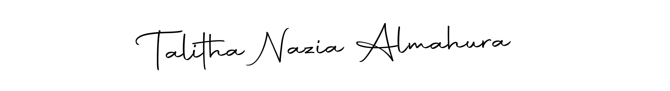 Design your own signature with our free online signature maker. With this signature software, you can create a handwritten (Autography-DOLnW) signature for name Talitha Nazia Almahura. Talitha Nazia Almahura signature style 10 images and pictures png