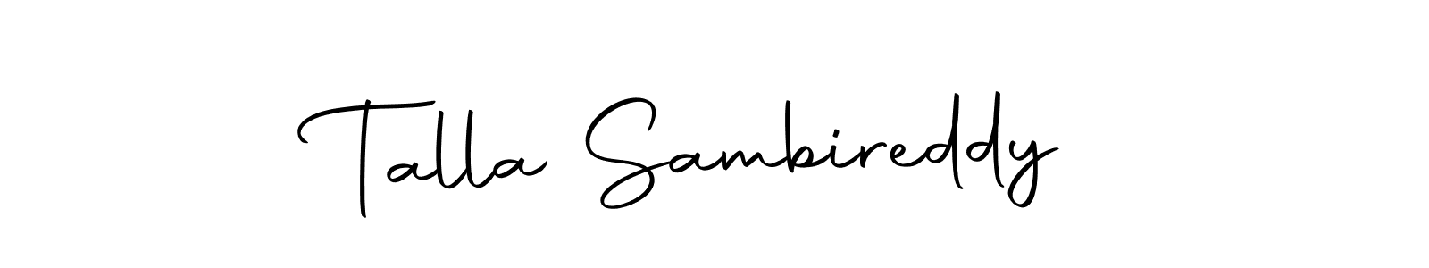 The best way (Autography-DOLnW) to make a short signature is to pick only two or three words in your name. The name Talla Sambireddy include a total of six letters. For converting this name. Talla Sambireddy signature style 10 images and pictures png