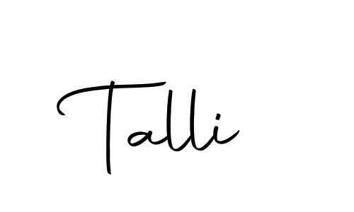 How to make Talli signature? Autography-DOLnW is a professional autograph style. Create handwritten signature for Talli name. Talli signature style 10 images and pictures png