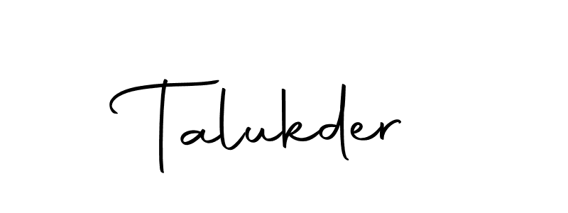 Create a beautiful signature design for name Talukder. With this signature (Autography-DOLnW) fonts, you can make a handwritten signature for free. Talukder signature style 10 images and pictures png
